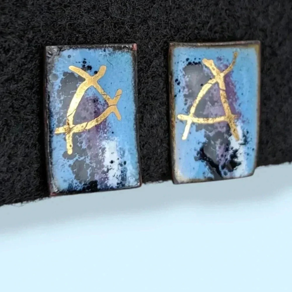 (2/$20) Vintage Copper Abstract Earrings - Picture 2 of 6